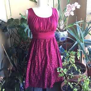 🥂Crimson Blush Lace tea dress formal sleeveless 💎